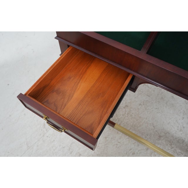 Jofco Mahogany Inlaid Bankers Architects Desk For Sale - Image 4 of 18