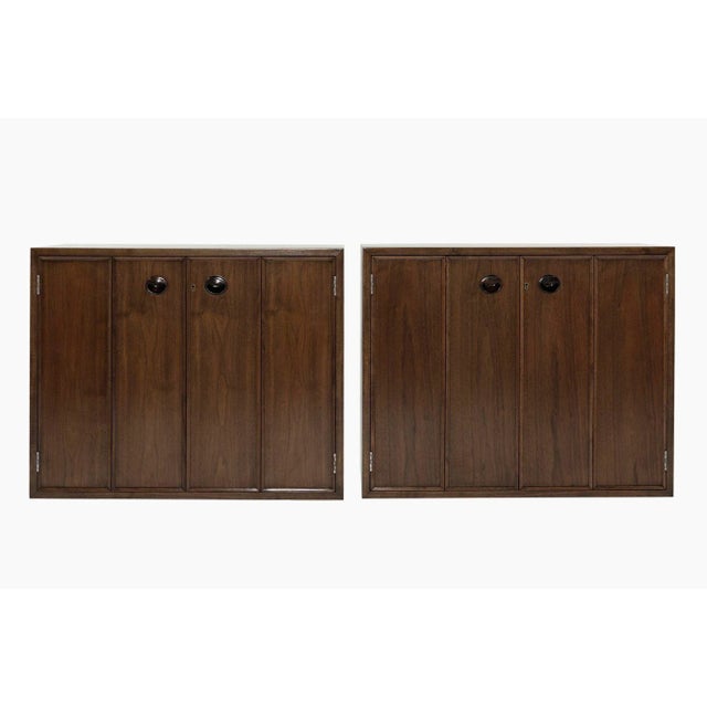 1950s Floating Cabinets by Edward Wormley for Dunbar - Set of 2 For Sale - Image 12 of 12