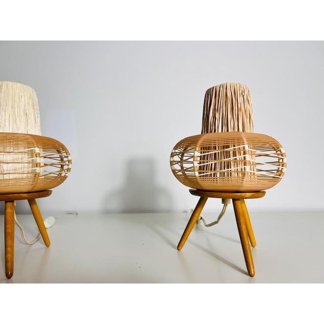 Wooden Table Lamps, 1970s For Sale - Image 10 of 12