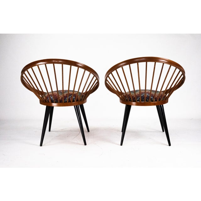 Wood Circle Chairs by Yngve Ekström for Swedese, Sweden, 1950s, Set of 2 For Sale - Image 7 of 17