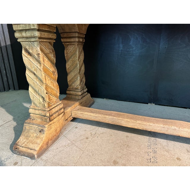 French Oak Farmhouse Dining Table, 1920s For Sale - Image 11 of 15
