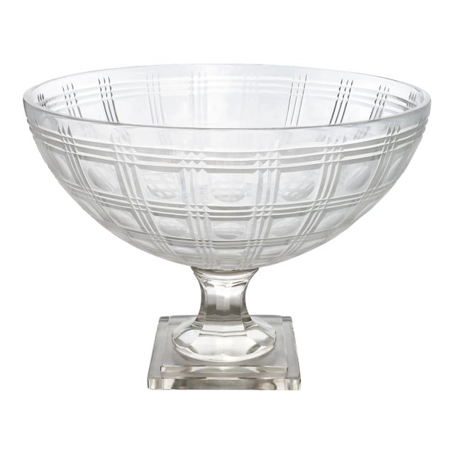 York Collection, Footed Crystal Bowl, Clear For Sale