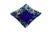 - Decorative plate in Murano glass - Central decoration in clear blue glass and multicolored side decorations -...