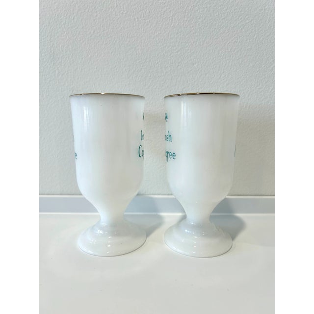 Early 20th Century Milk Glass Irish Coffee Mugs, Set of 8 For Sale - Image 11 of 12