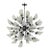 48 Arm Sputnik Chandelier by Remains Lighting, Bronzed Finish, American Modern For Sale
