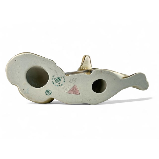 1960’s Royal Dux Porcelain German Shepherd Statue Czechoslovakia For Sale - Image 4 of 5