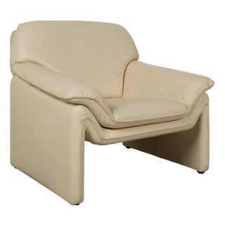 Lauuser Atlanta Leather Armchair Beige Cream For Sale