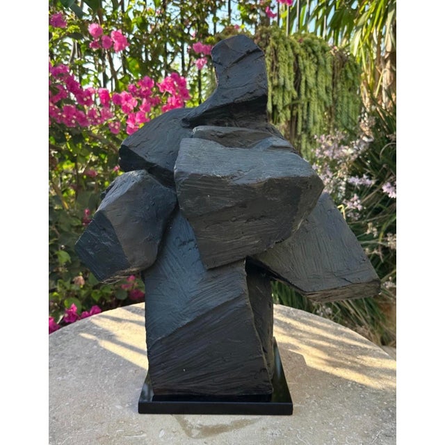 Ju Ming (Zhu Ming) Taichi Series Abstract Sculpture – Painted Copper (Bronze Finish), Marble Base, 19" H For Sale - Image 11 of 18