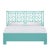 Chippendale Platform Bed California King - Turquoise For Sale - Image 12 of 12