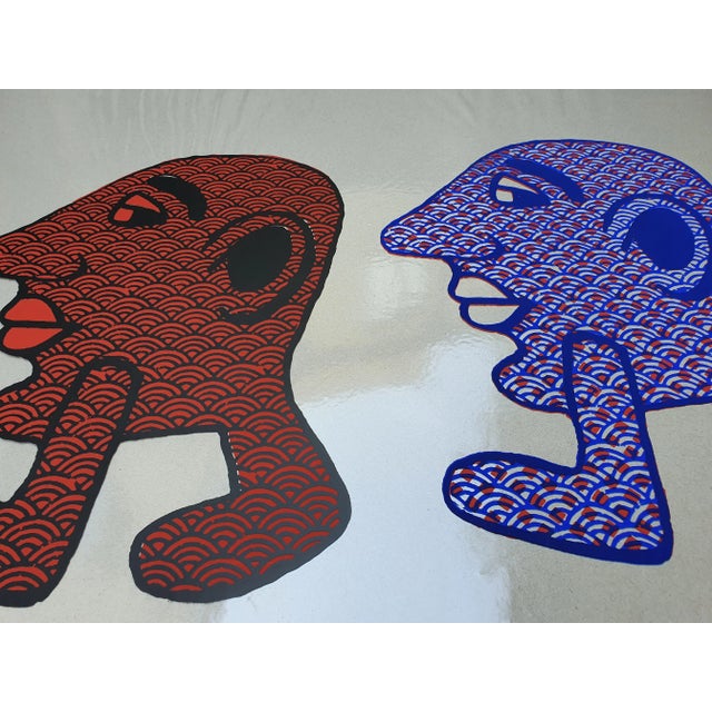 Magnificent original and unique work by Yvon Taillandier _ 2015 his emblematic character that he calls "Capitipede"...