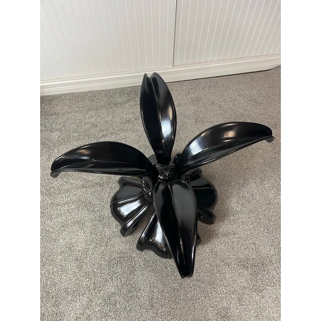 Super rare 1970’s Arthur Court designed palm leaves table and chairs. This set was stripped down to the bare aluminum and...