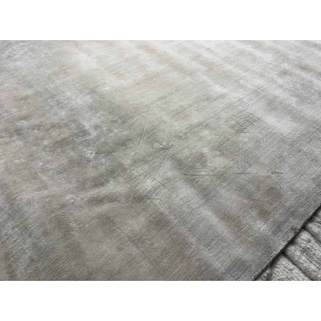 Greige Rh Malta Linen Rug – 10' × 14' 100% Linen | Hand-Loomed Luxury Construction | Rare Rh Collection For Sale - Image 8 of 18