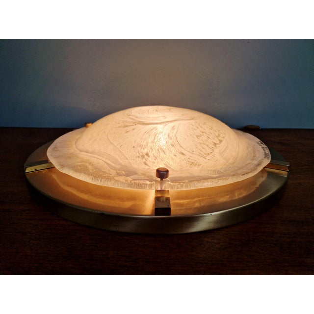 Large Brass and Murano Glass Ceiling Light from Hillebrand Lightning, 1970s For Sale - Image 17 of 18