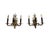 Illuminate your home with the warm, timeless beauty of this pair of vintage bronze three-arm wall sconces. Crafted from...