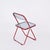Castelli Red and Smoked Acrylic Plia Folding Chairs by Piretti for Castelli Italy, 1970s For Sale - Image 4 of 18