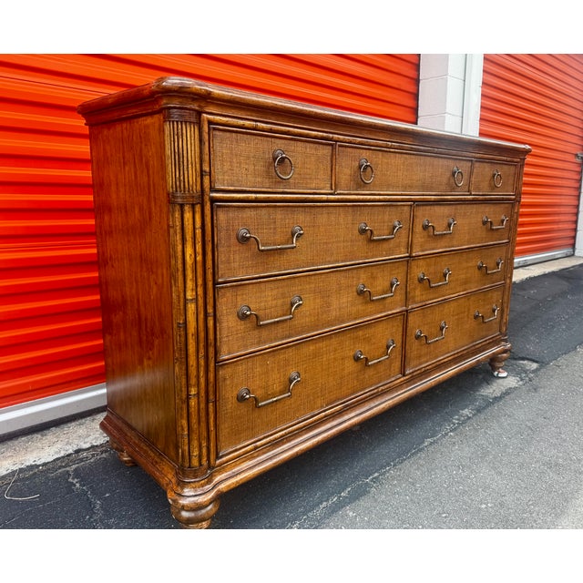 English Tommy Bahama "Costa Sera" Nine-Drawer Dresser For Sale - Image 3 of 8