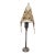 Unique Tribal Table Lamp With Patterned Shade and Decorative Base For Sale