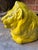 Yellow Vintage MCM 1960s Yellow Porcelain Lion Planter For Sale - Image 8 of 9