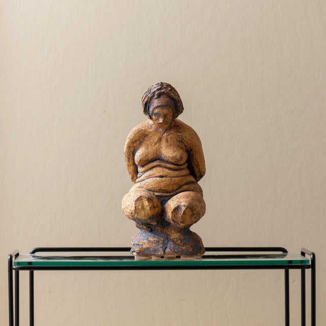 Mid-Century Studio Stoneware Female Figure Sculpture For Sale - Image 13 of 13