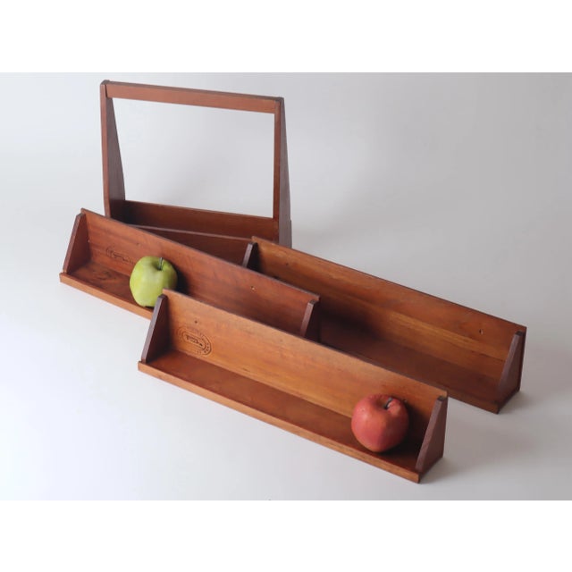 Vintage Teak Spice Shelves from Fuchs, Set of 4, in Very Good conditions. Designed 1960 to 1969 This piece has an...