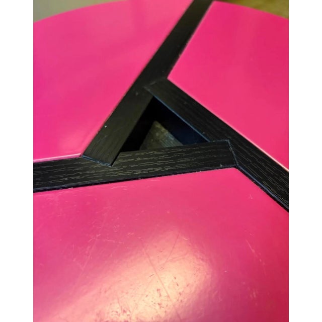 Postmodern Postmodern Blu Dot Pi Pink and Black Side Tables For Sale - Image 3 of 8