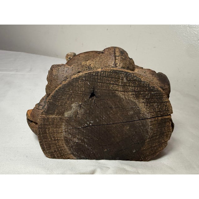 Antique 18th Century Indonesian Carved Polychromed Wood Sculpture Figure Statue For Sale - Image 10 of 11