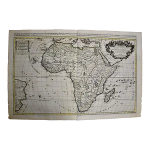 Africa: A Large 17th Century Hand-Colored Map by Sanson and Jaillot