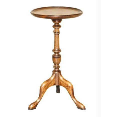 Turned Hardwood Tripod Lamp Side Table For Sale - Image 16 of 16