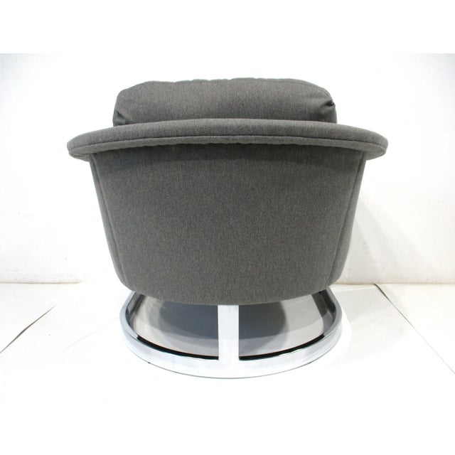 Mid 20th Century Mid Century Upholstered Chrome Lounge Chairs by Renato Zevi Italy For Sale - Image 5 of 12