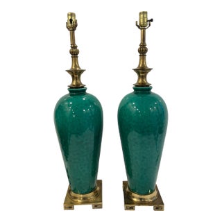 1980s Overscale Midcentury Lamps - a Pair For Sale