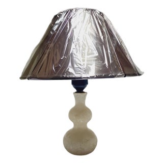Art Deco Alabaster Bedside Lamp, Belgium, 1950s For Sale