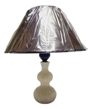 Art Deco Alabaster Bedside Lamp, Belgium, 1950s