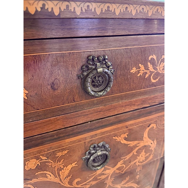 18th-Century Italian Wooden Inlay Dresser For Sale - Image 14 of 17