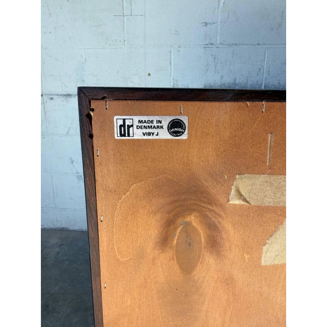 Mid-Century Modern Viby J Rosewood Sliding Door Credenza Sideboard Danish Control Mid-Century Modern 1960s For Sale - Image 3 of 11