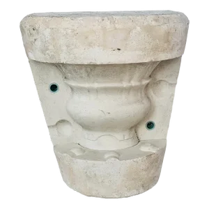 Antique Three Part English Sugar Bowl Plaster Mold, Early 20th Century