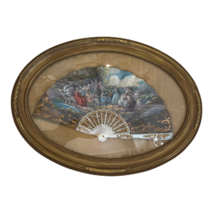 Victorian Framing Fan Represented French Scene