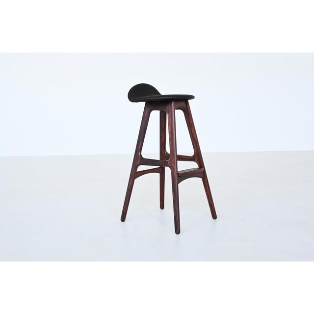 OD61 Bar Stools in Rosewood by Erik Buch for Oddense Mobler, Denmark, 1965, Set of 4 For Sale - Image 13 of 18