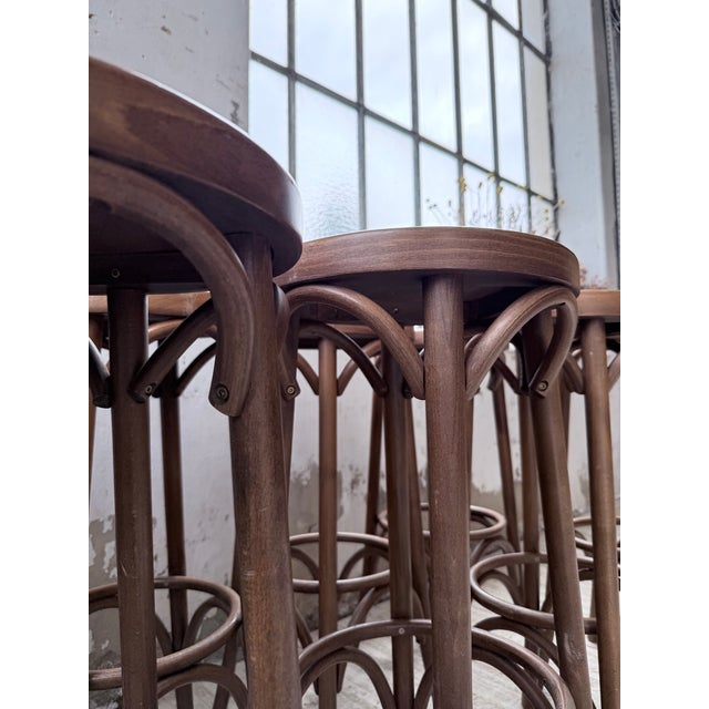 Baumann Bistro Bar Stools, 1980s, Set of 8 For Sale - Image 10 of 18