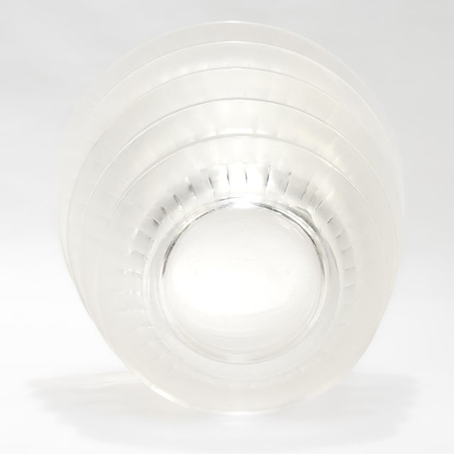 Vintage Lalique Mid-Century Marc Lalique Era 'Chevreuse' French Art Glass Vase For Sale - Image 11 of 11