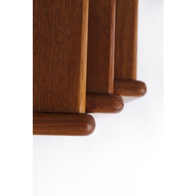 Wood Vintage Danish Teak Nesting Tables, 1970s, Set of 3 For Sale - Image 7 of 11
