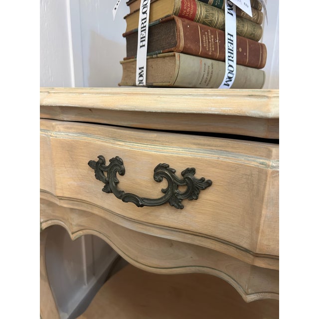Pair of Vintage French Style Nightstands With Drawer and Lower Shelf For Sale - Image 11 of 15