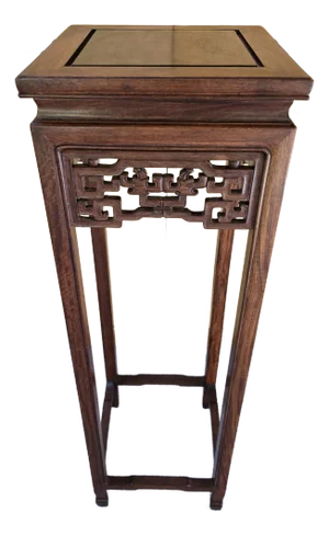 1940s Vintage Chinese Original Exotic Wood Dragon Pedestal
