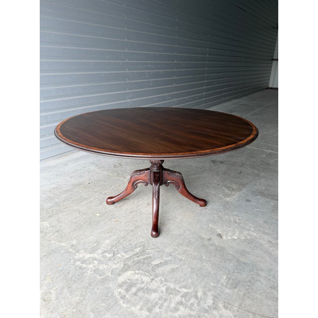 This is a beautiful custom-made 60" dining table from England! The wood has lovely natural designs and is a gorgeous warm...