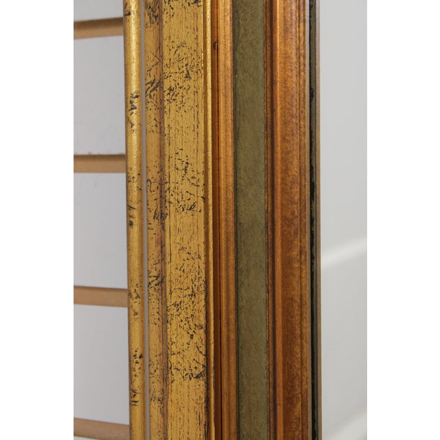 Vintage Rectangular Gold Finish Mirror For Sale - Image 9 of 13