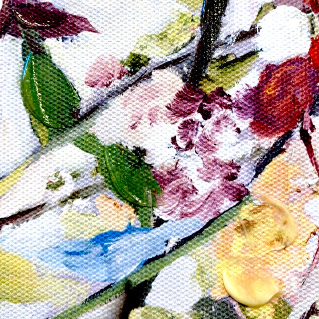 2000 - 2009 2002 Floral Abstract Giclee Art Print on Canvas For Sale - Image 5 of 13