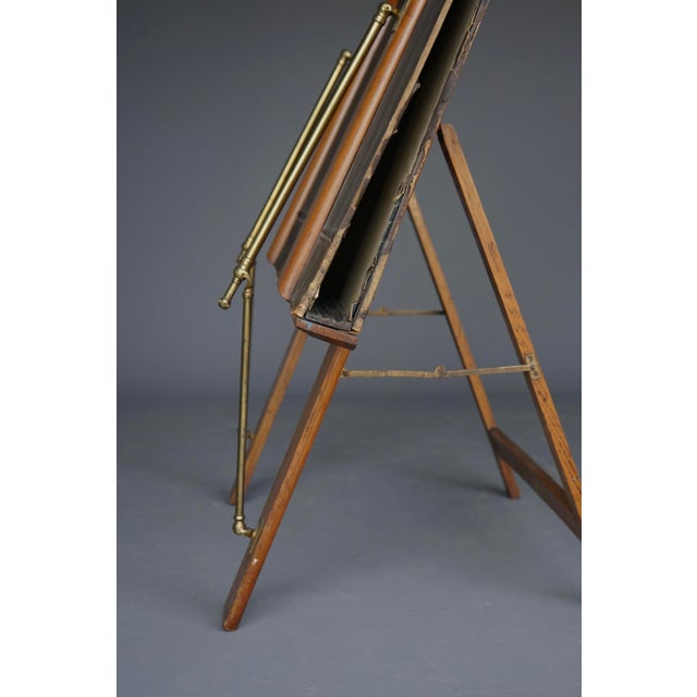 Antique Oak Folio Stand from Bunyard of London, 1890s For Sale - Image 3 of 15