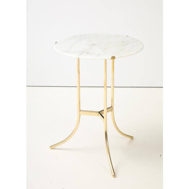 Cedric Hartman Brass and Carrara Marble Side Table For Sale - Image 11 of 16