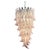 Large Italian Murano Glass Spiral Chandelier with 83 Pink Glass Petals, 1990s For Sale