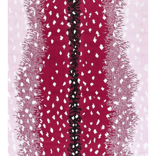 Sample - The House of Scalamandré Antelope Fabric, Raspberry For Sale