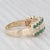 2010s 1.68ctw Emerald Diamond 14k Yellow Gold Pyramid Ring Size 6.75 For Sale - Image 5 of 8